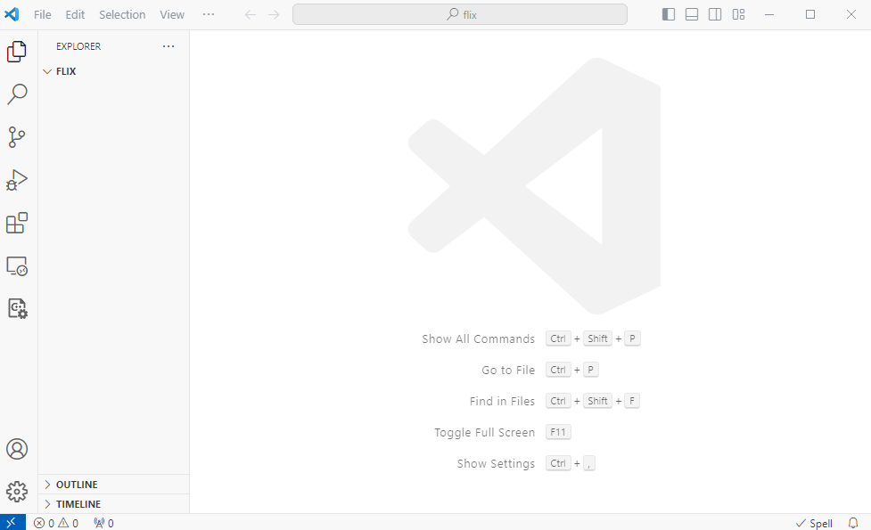 Installing the Flix extension from the Visual Studio Code Extensions view